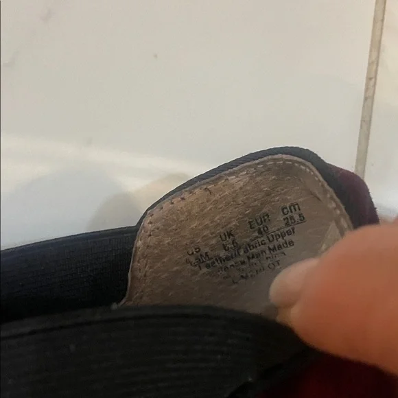 Franco Sarto Burgundy Suede Loafers Heels Sz 8.5 (40) - Picture 13 of 13